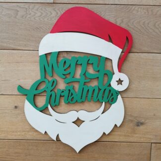 Merry Christmas Kerstman silhouet